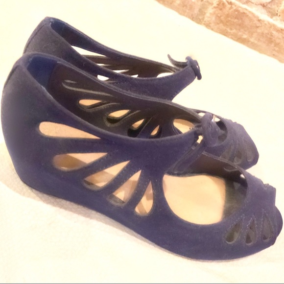 ModCloth Retro Wedges in Nightfall - Sz 5.5 - Picture 6 of 7